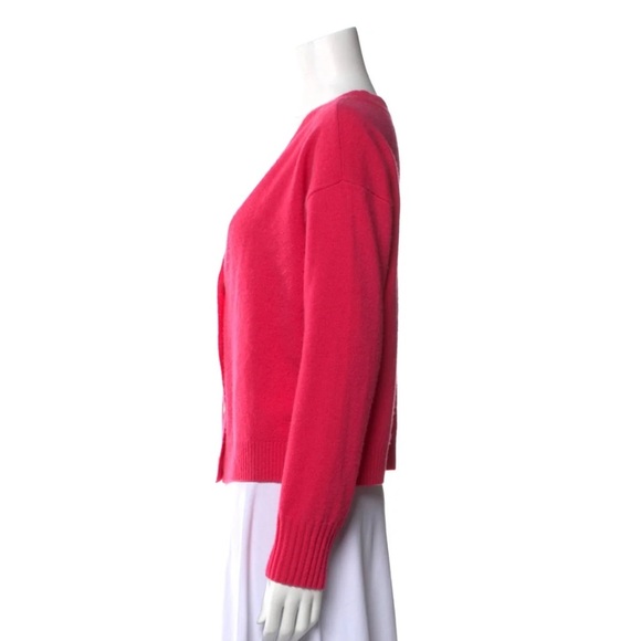 INTERMIX Roya Cashmere Pink Cardigan Sweater Button Down Long Sleeves Size Small - Picture 5 of 11